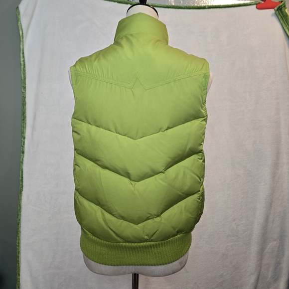 Vintage Gap Down-filled Puffer Vest Green Size M Pockets Lightweight EUC - Picture 4 of 11